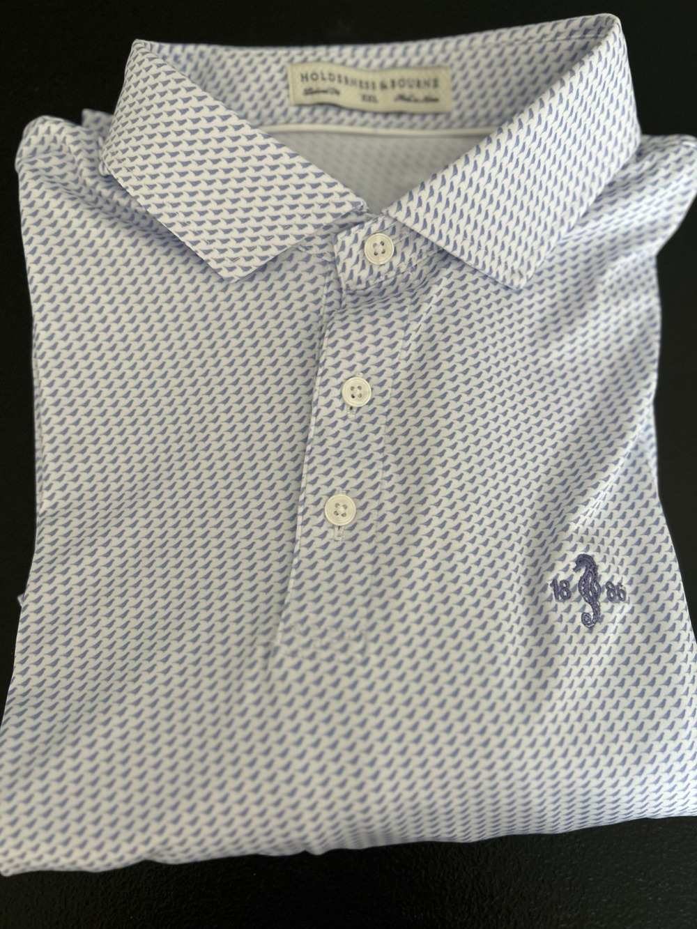 Holderness & Bourne Dorset Field Birds Golf Polo Shirt XXL Tailored Fit Wick